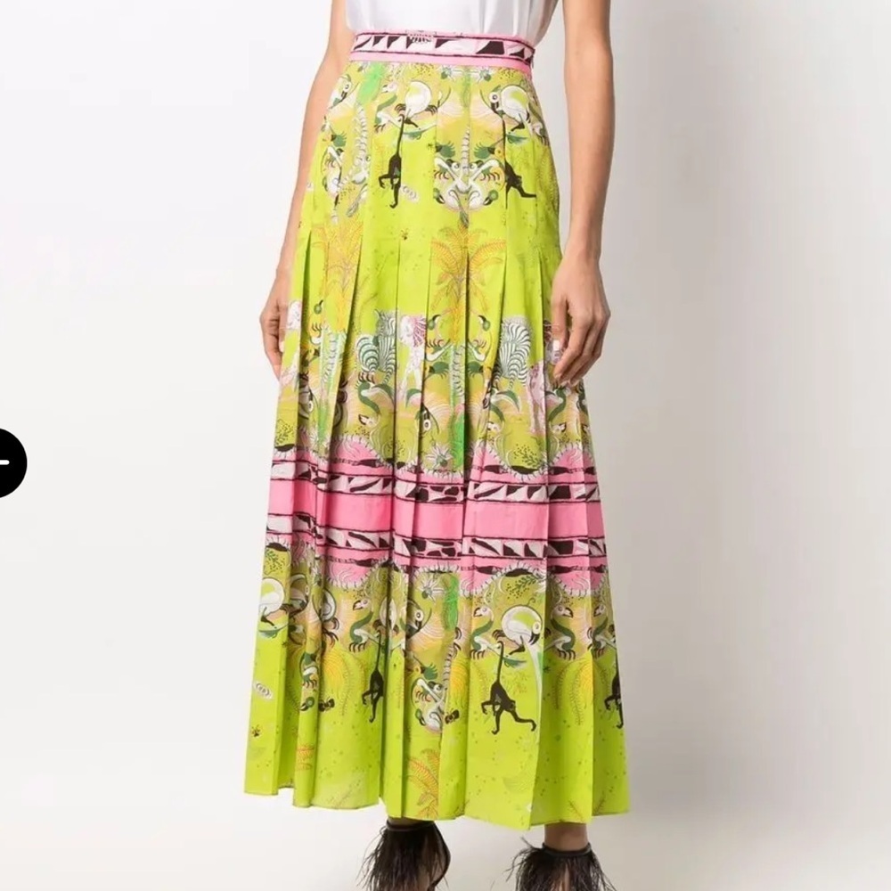 EMILIO PUCCI Nairobi-print pleated skirt animal print size 2